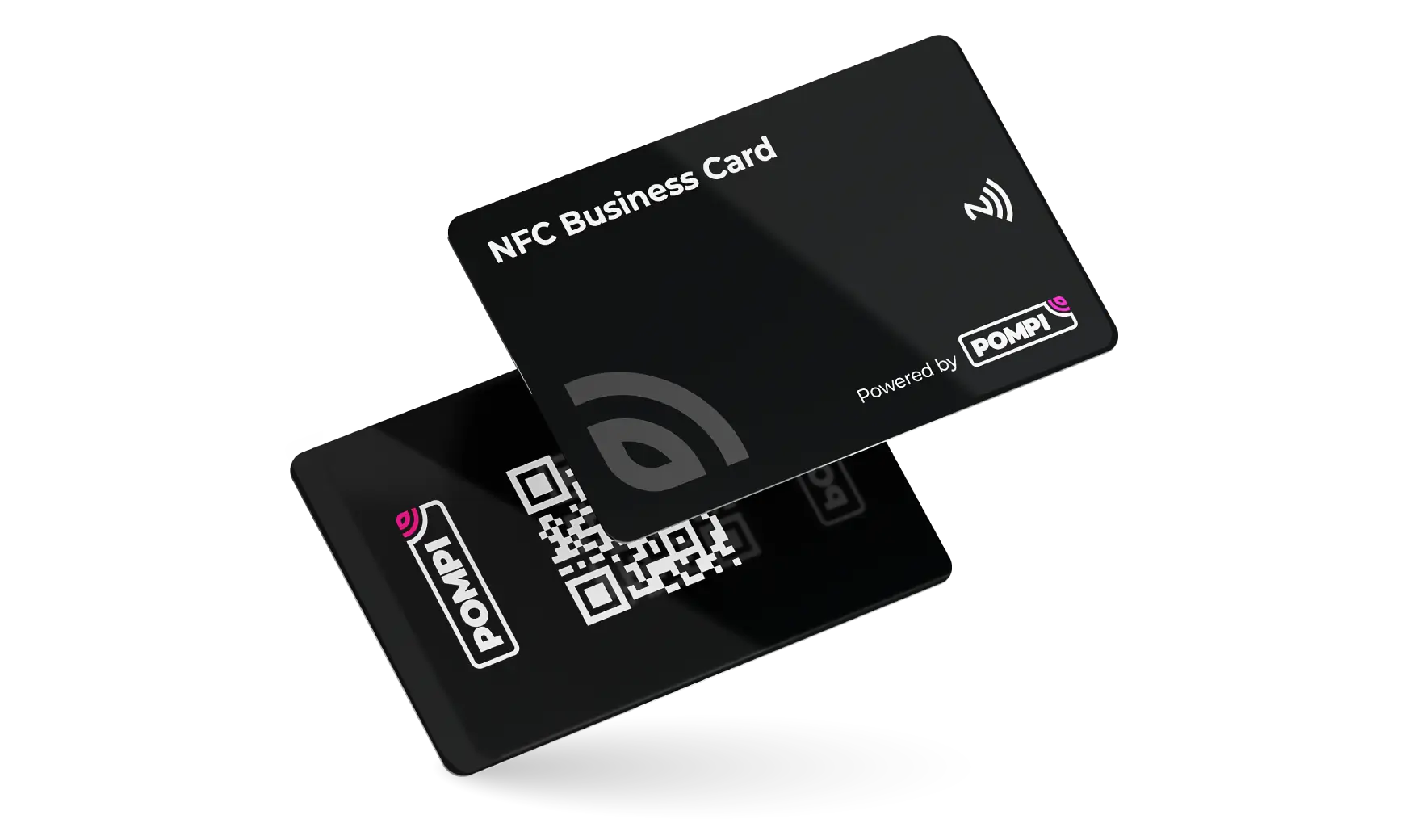 Czarna plastikowa wizytówka NFC